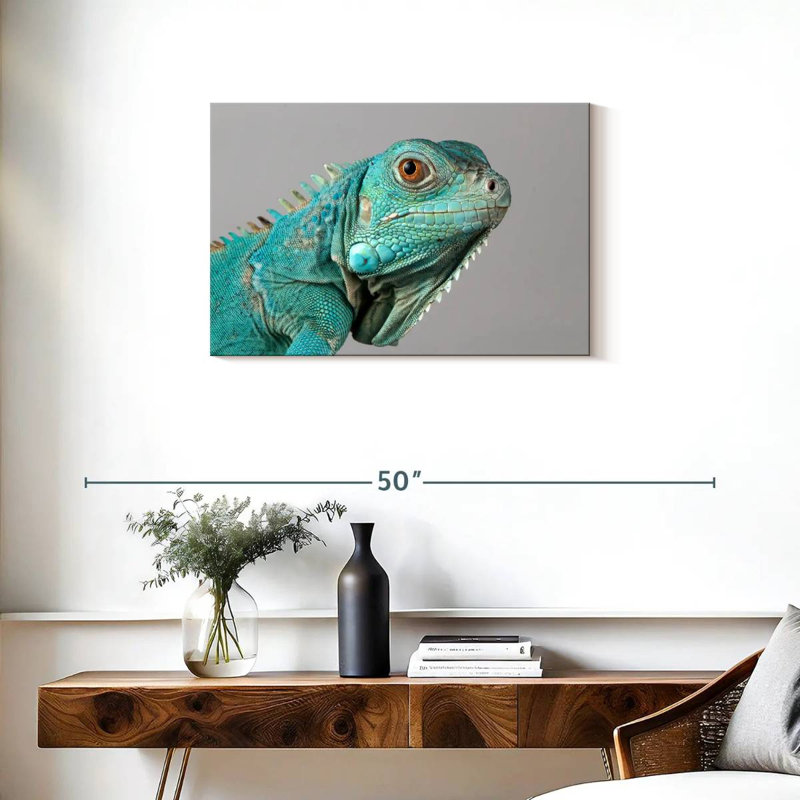 Brampt Blue Iguana, 20" H x 30" W