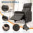 Power Recliner Chair with Massage & Heat, Adjustable Linen Electric Recliner with USB Port, Side Pockets & Tall Back-1158342391