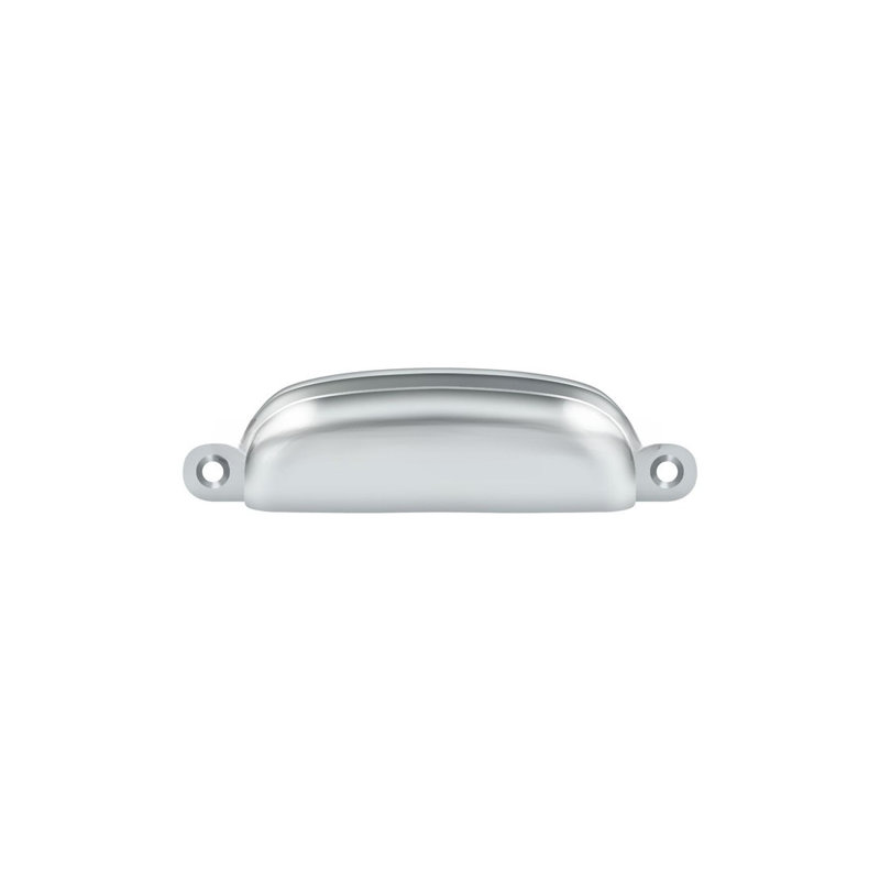 Poignée coquille exposée 4 po Deltana SHP29U26; finition chrome brillant, Chrome poli