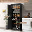 Winston Porter 72.5'' Kitchen Pantry W/4 Door 6-tier Shelves Freestanding Modern Storage-1194943680