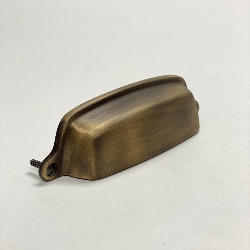 Eloise Cup / Bin Pull, Antique Brass