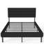 Base de lit tapissier grand format avec tête de lit, aucun sommier requis, rangement sous le lit 14 po-608950045-608950043
