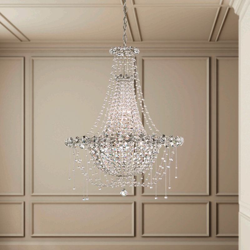 Chrysalita 6 - Light Glass Chandelier, Spectra Crystal Clear