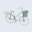 Christine Metal Bicycle Style Outdoor Planter