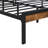 Size Metal Platform Bed Frame With Wooden Ends - Linked, Copious Underbed Storage, No Box Spring Needed, Easy To Build, And Stable, Quiet, Matches 8-Inch+ Mattresses, Black/Brown Full Headboard &-1624161747
