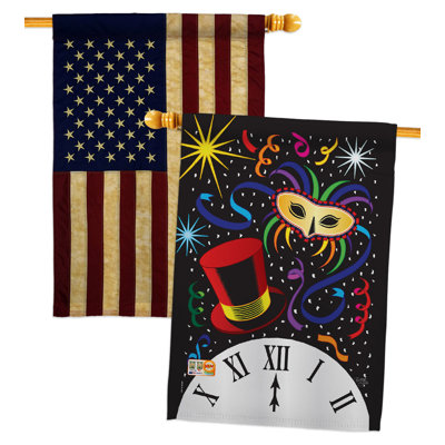 Drapeau de maison à 2 côtés en polyester / mélange de polyester 40 x 28 po