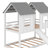 Twin Over Twin House Bunk Bed With Slide