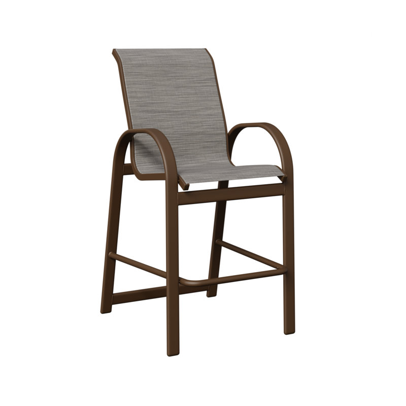 Fauteuil de bar berlinois Mesquite Berlin, Filon de bois mesquite, Mica perle