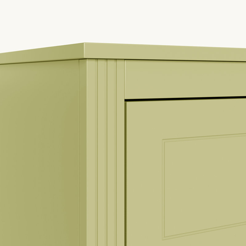 6 Drawer 47" W Double Dresser, Yellow