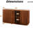 63" Walnut Sideboard With Central Shelf Compartments, Suitable For Hallway, Vacuum - Formed Textured Veneer, Water Surface, Scratch-1388236008