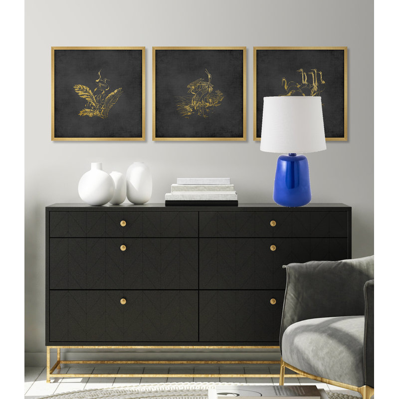 Lampe de table 21 po Wilkin, Bleu primaire brillant