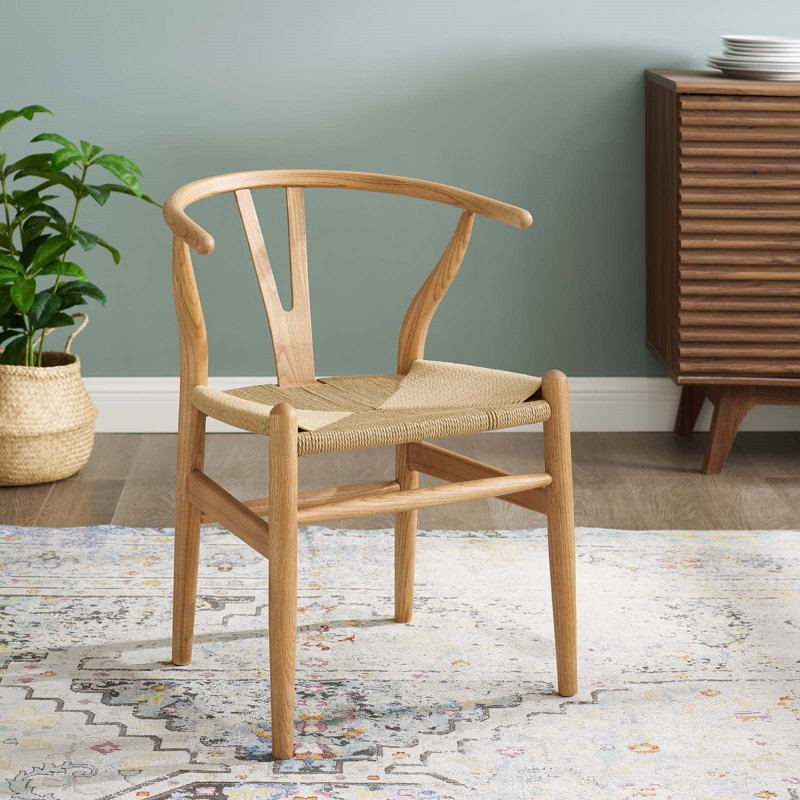 Amish Dining Armchair by Modway, Natural