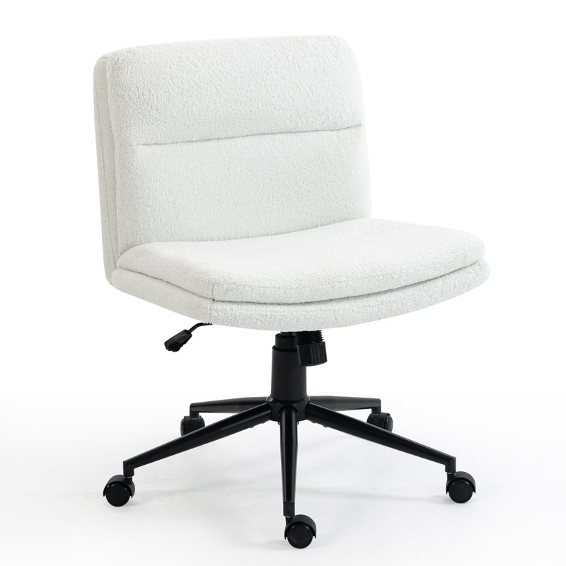 Chaise de bureau Bauke, Blanc, Oui