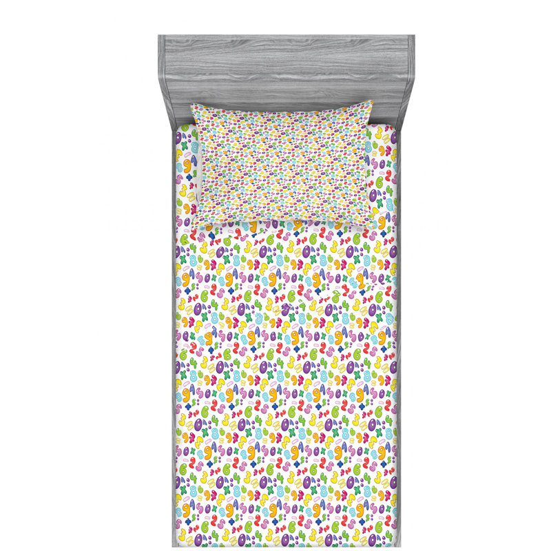 Microfiber Sheet Set, Twin Sheet Set with Fitted Sheet
