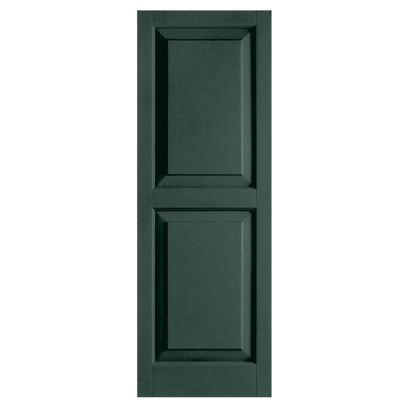 Paire de volets avec panneaux en vinyle surélevés standard, Pin, 55 po x l 15 po x P 1 po