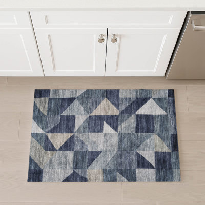 Machine Washable Indoor/Outdoor Kesler ACN2373 Geometric Rug
