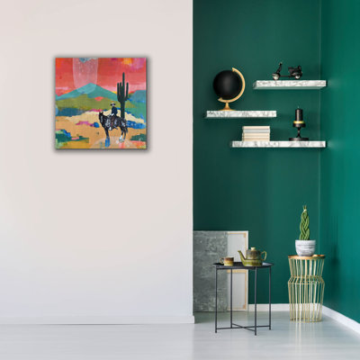 Art mural sur toile épique «I utilisé pour être un cowboy» par Dianna Fritzler, 26 po x 26 po
