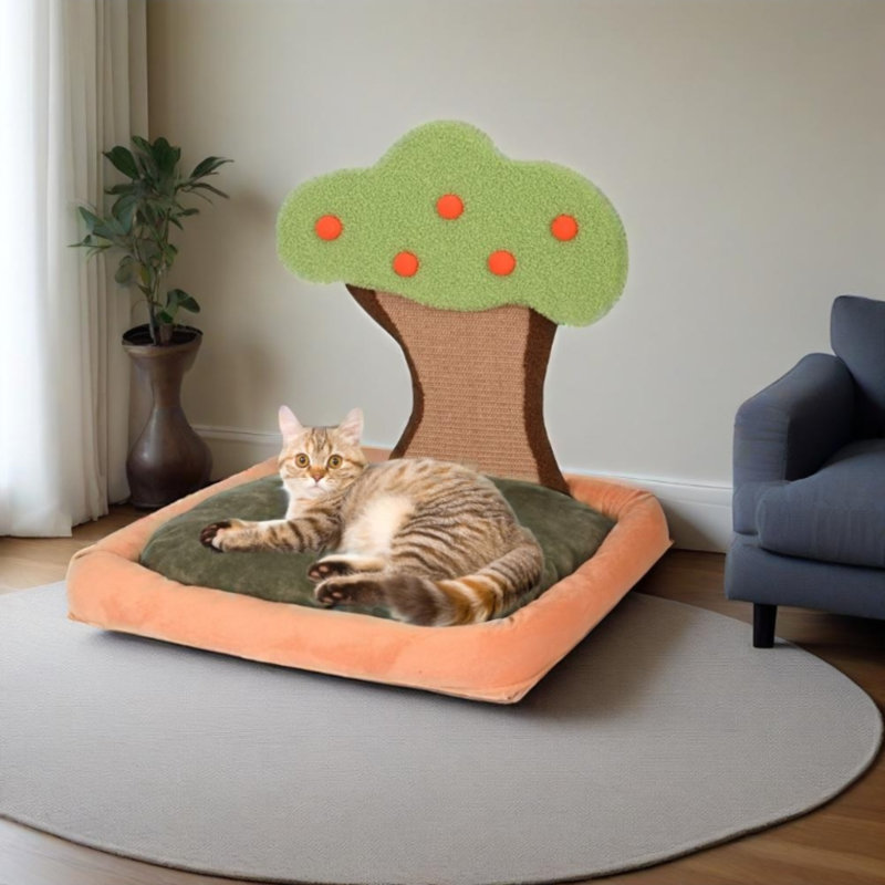 Grattoir pour chat avec boule de suspension pour chat