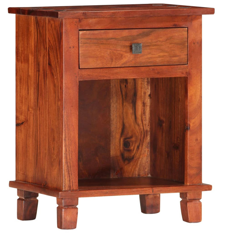  Bedside Cabinet 15.7X11.8X19.7" Solid Acacia Wood