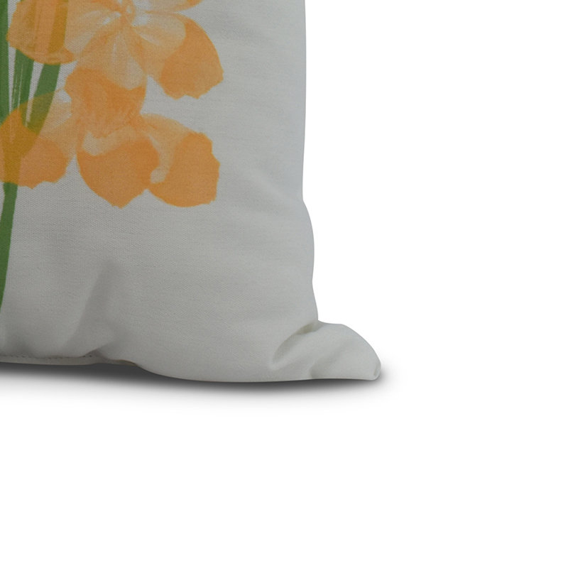 Nantucket Floral Reversible Throw Pillow, Yellow, 18" x 18"