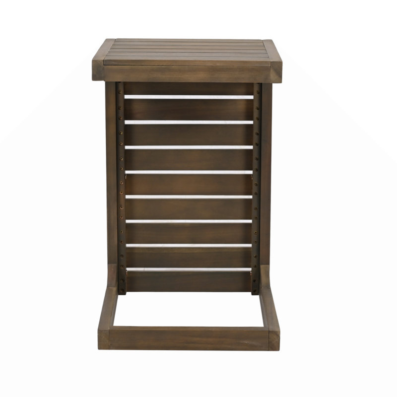 C-Shape End Table, Grey