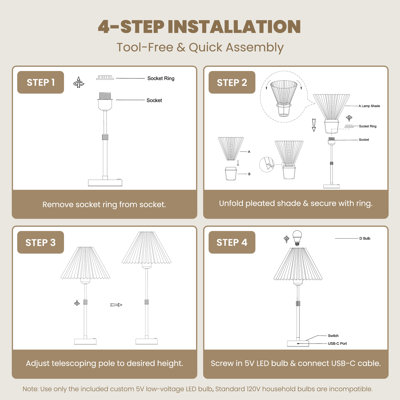 Adjustable Iron Buffet Table Lamp