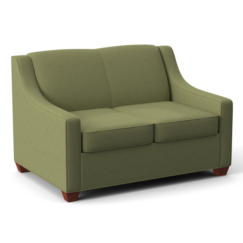 Phillips 52" Square Arm Loveseat with Reversible Cushions, BM Cherry, Antic Mimosa
