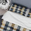 Ensemble de housse de couette moderne à imprimé vichy bleu marine III-109155748