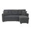 76.5" Linen Blend Upholstered Sectional with Pull-Out Bed and Chaise Storage-589771972