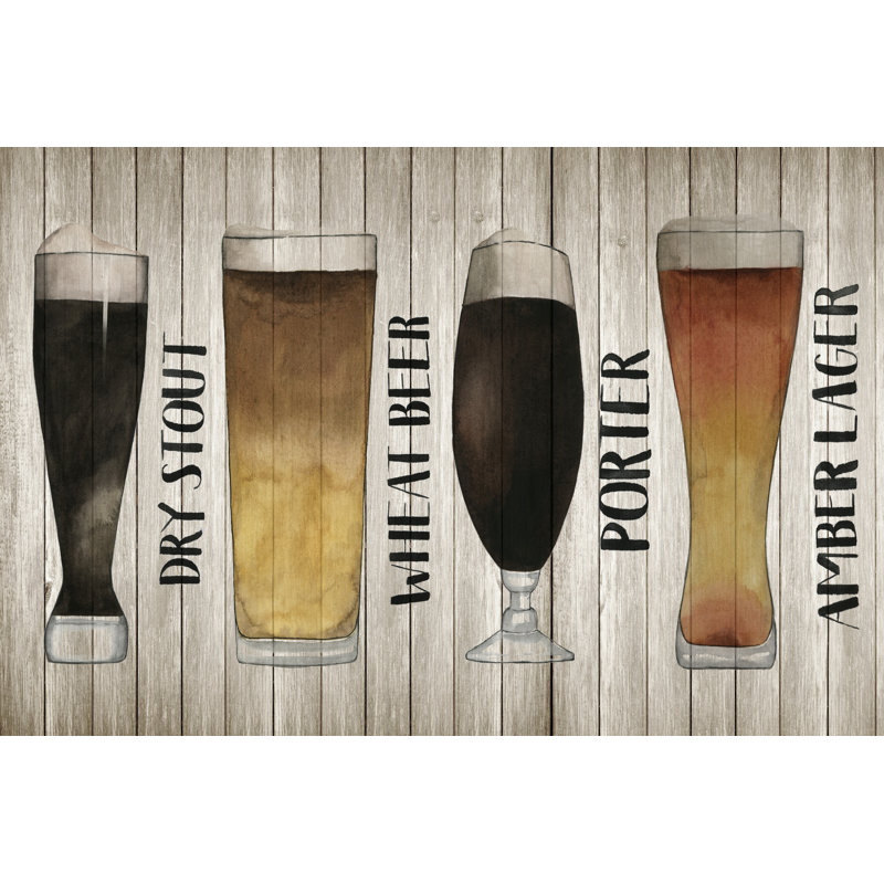 Beer Chart II by Grace Popp - Wrapped Canvas Print, 30cm H x 46cm W