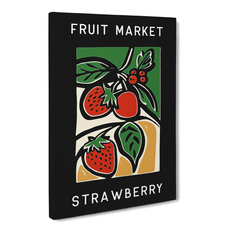 Fruit Market Exhibition Strawberry Vol.3 - Wrapped Canvas, 91cm H x 60cm W x 3cm D