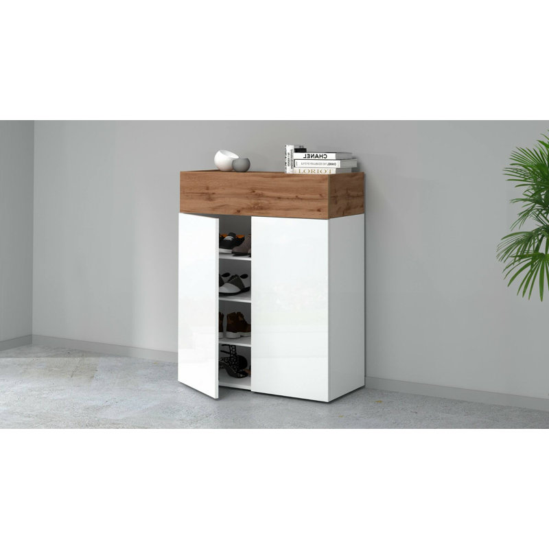 15 Pair Shoe Storage Cabinet, Beige