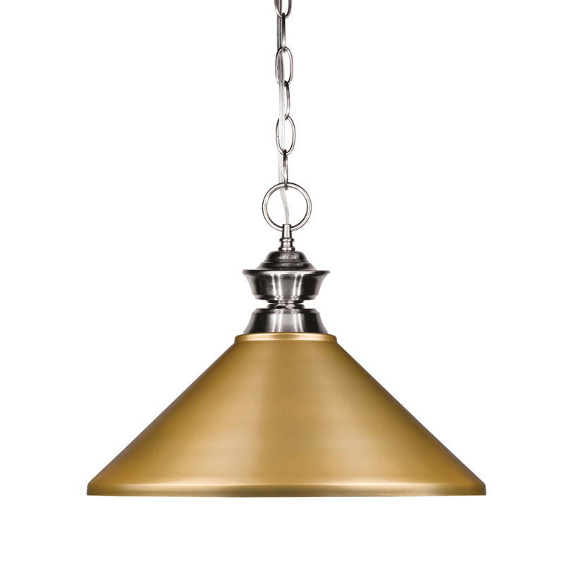 Chevelle 1 - Light Single Pendant, Satin Gold, Brushed Nickel