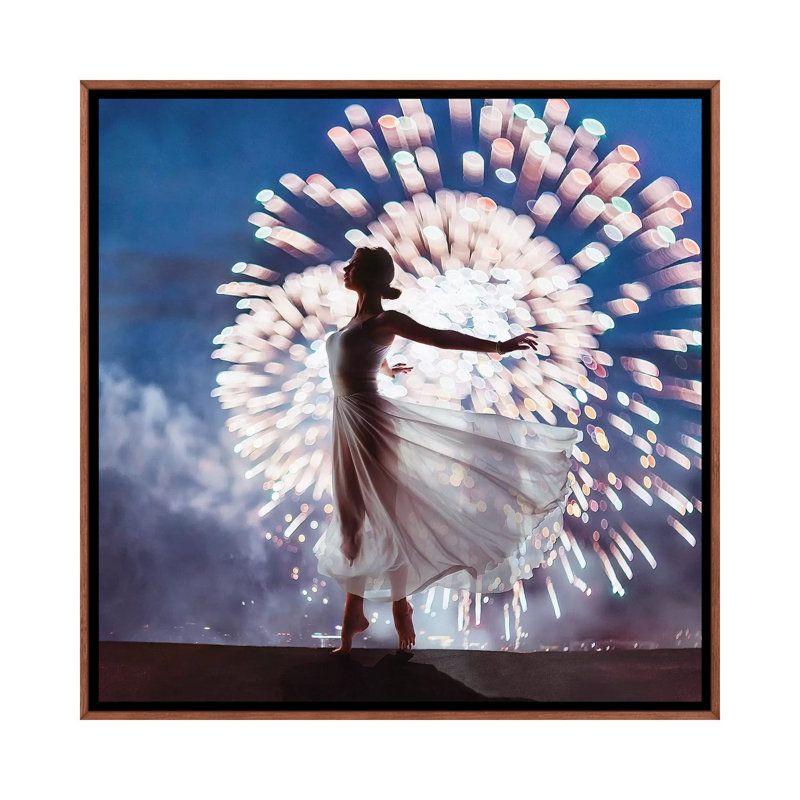 " Fireworks " by Hobopeeba, No Mat, 18'' H x 18'' W x 1.5'' D, Classic Wood Framed