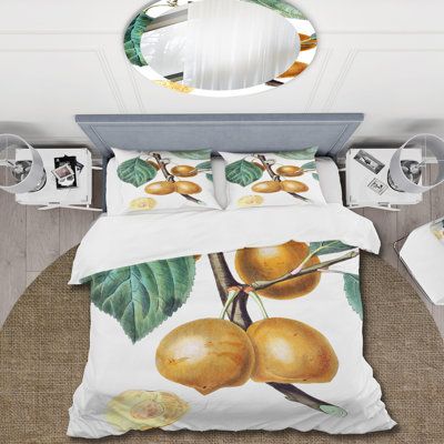 Ensemble de housse de couette Farmhouse Vintage Fruits II - microfibre de polyester