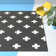 Tapis noir en laine touffeté à la main à motif géométrique Cavan