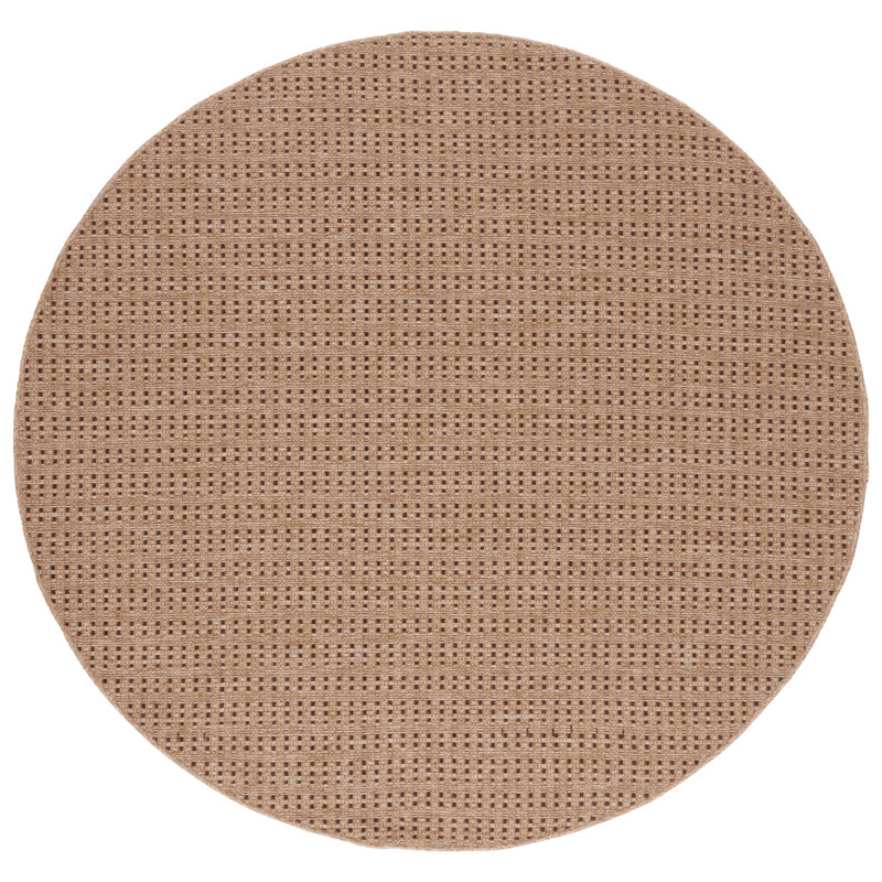 Tapis naturel / brun Retreat 252, Rond 6 pi 7 po 