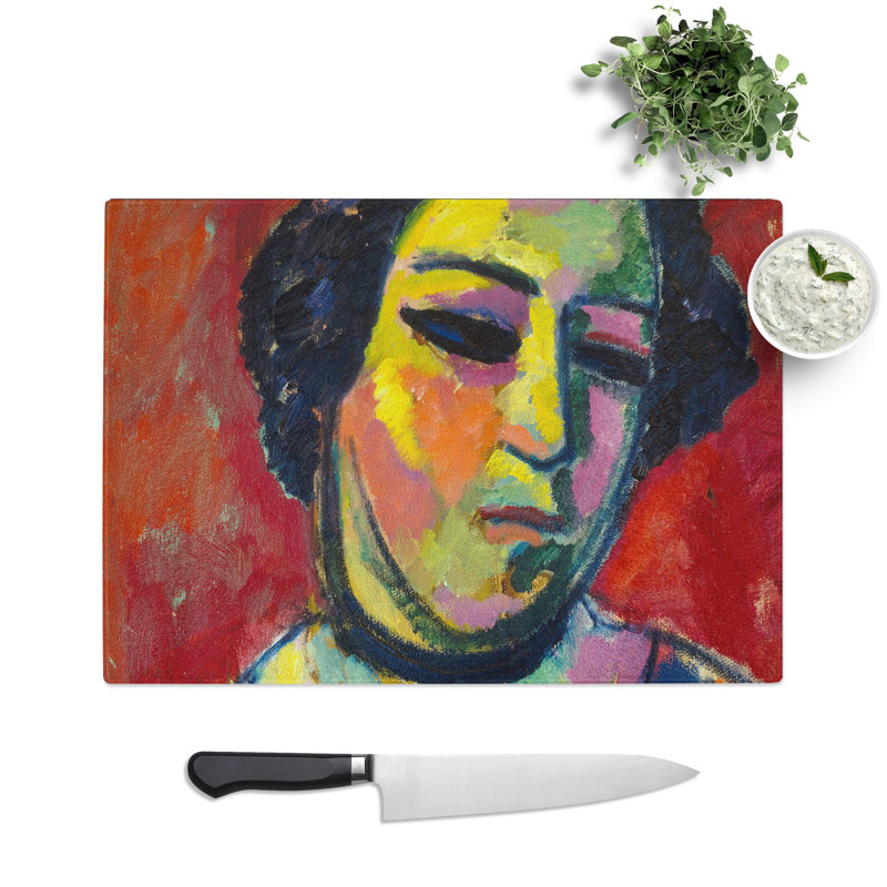 Portrait of a Woman Vol.6 by Alexej Von Jawlensky Chopping Board, 0.4cm H x 28.5cm W x 39cm L