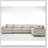 Oversized Modular Sectional Sofa Couches Set,Corduroy Upholstered Deep Seat Comfy Sofa-1068880769