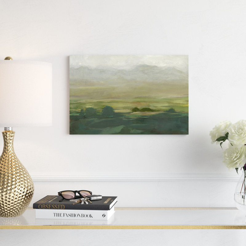 «Misty Valley I» par Ethan Harper, reproduction d'art sur toile tendue, H 12 po x l 18 po
