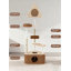 Structure d'escalade triangulaire en bois massif 72 pouces beige