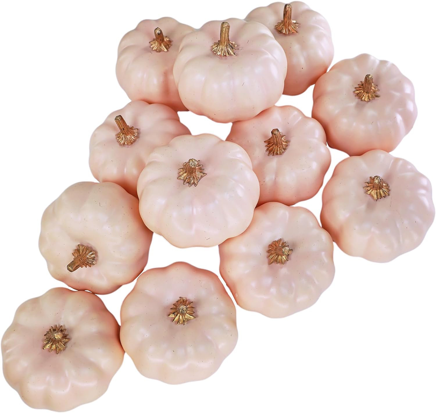 The Holiday Aisle® 12 Pcs Small Artificial Pumpkins Faux Pumpkins Decorative Pumpkins Foam Pumpkins For Coastal Halloween Pumpkin Project Thanksgiving Fall Wedding Table Centerpiece Mantel Bowl Déco...