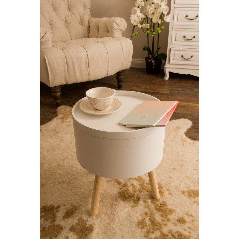 Dayne Tray Table Side Table with Storage