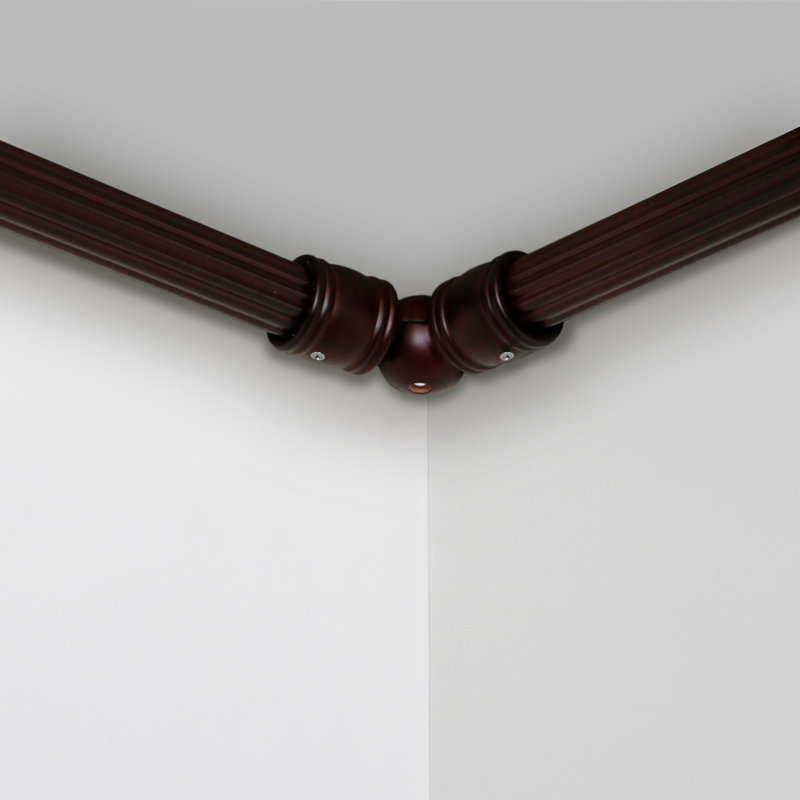 Connecteur de coin pour tringle à rideaux de baie vitrée de 1-3/8 po, Antique Mahogany