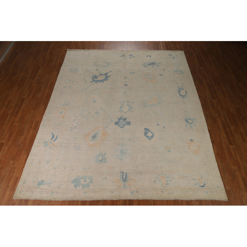 Vegetable Dye Oushak Turkish Area Rug 9x11