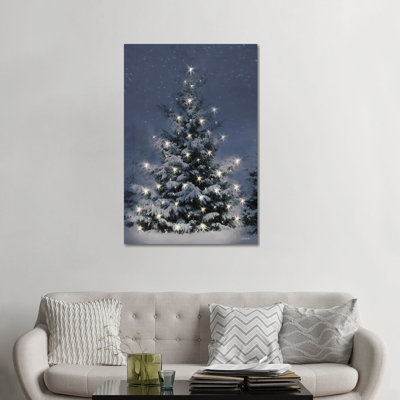 «Twinkling Lights at Christmas», reproduction d'art sur toile tendue