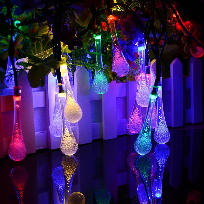  Guirlande de fantaisie 34 lumières DEL d'extérieur 34 pi, Rouge / Bleu / Jaune