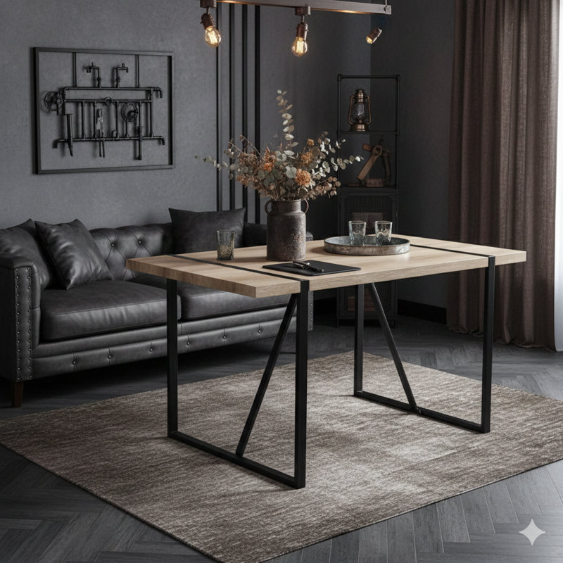 Table de salle à manger Rustic Industrial