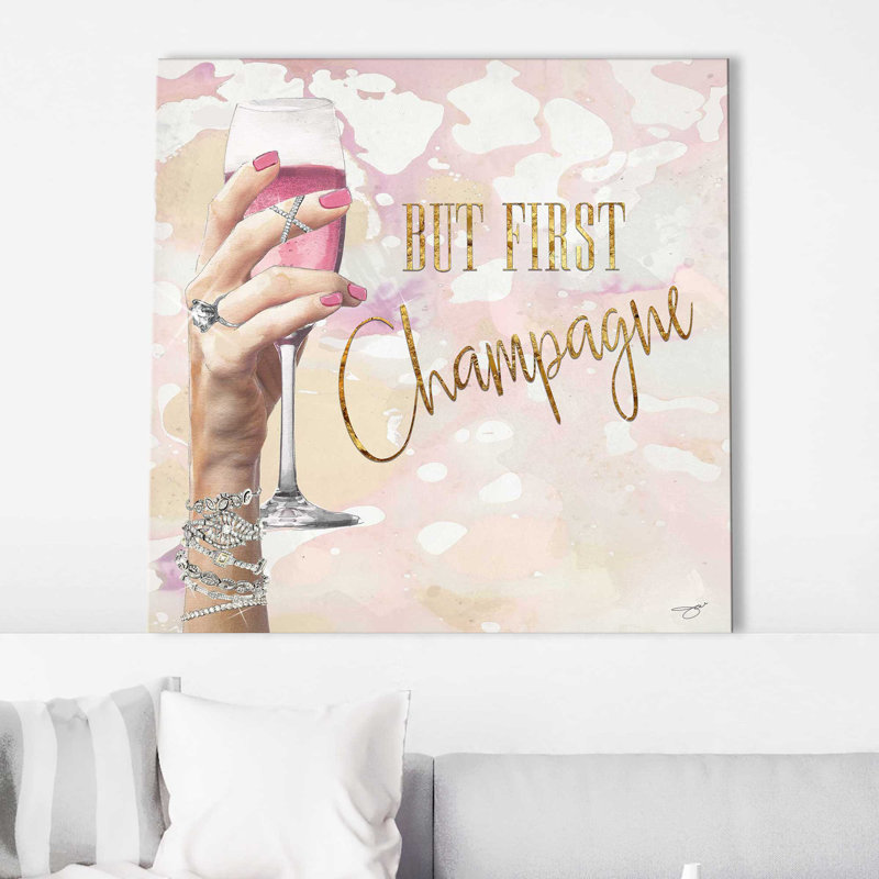 But But, Champagne (Square) par By Jodi - impression, Toile tendue, H 36 po x l 36 po x 1,5 po