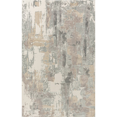 Tapis beige / gris Quinlan Lux
